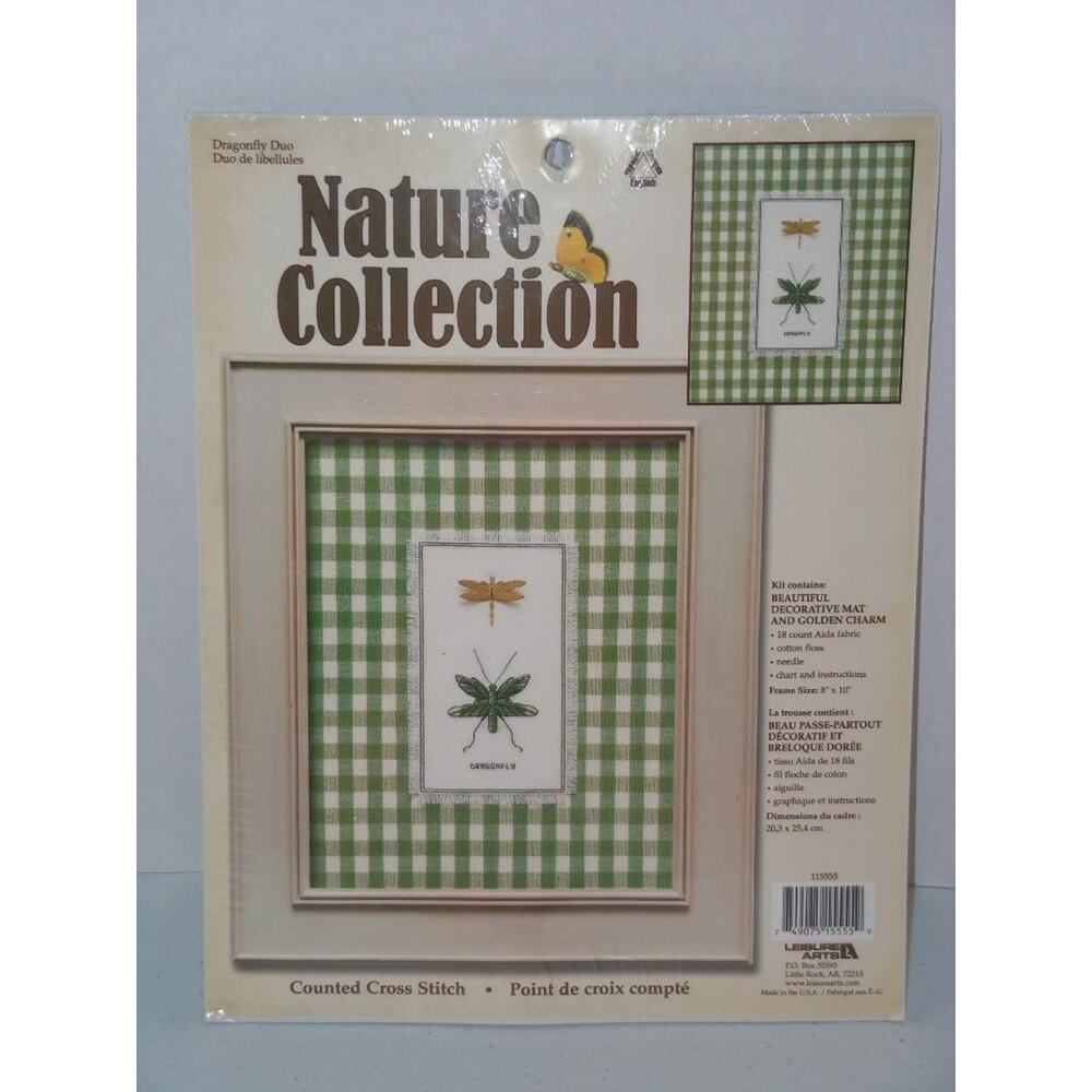 Leisure Arts Nature Collection Dragonfly Duo 115555 Counted Cross Stitch -716T16